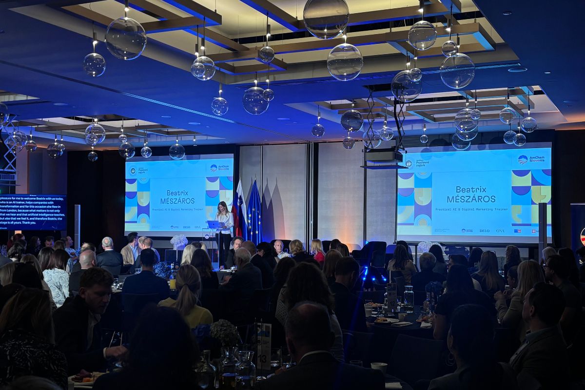 Beatrix Meszaros opening keynote at AmCham Slovenia, Ljubljana, May 2026